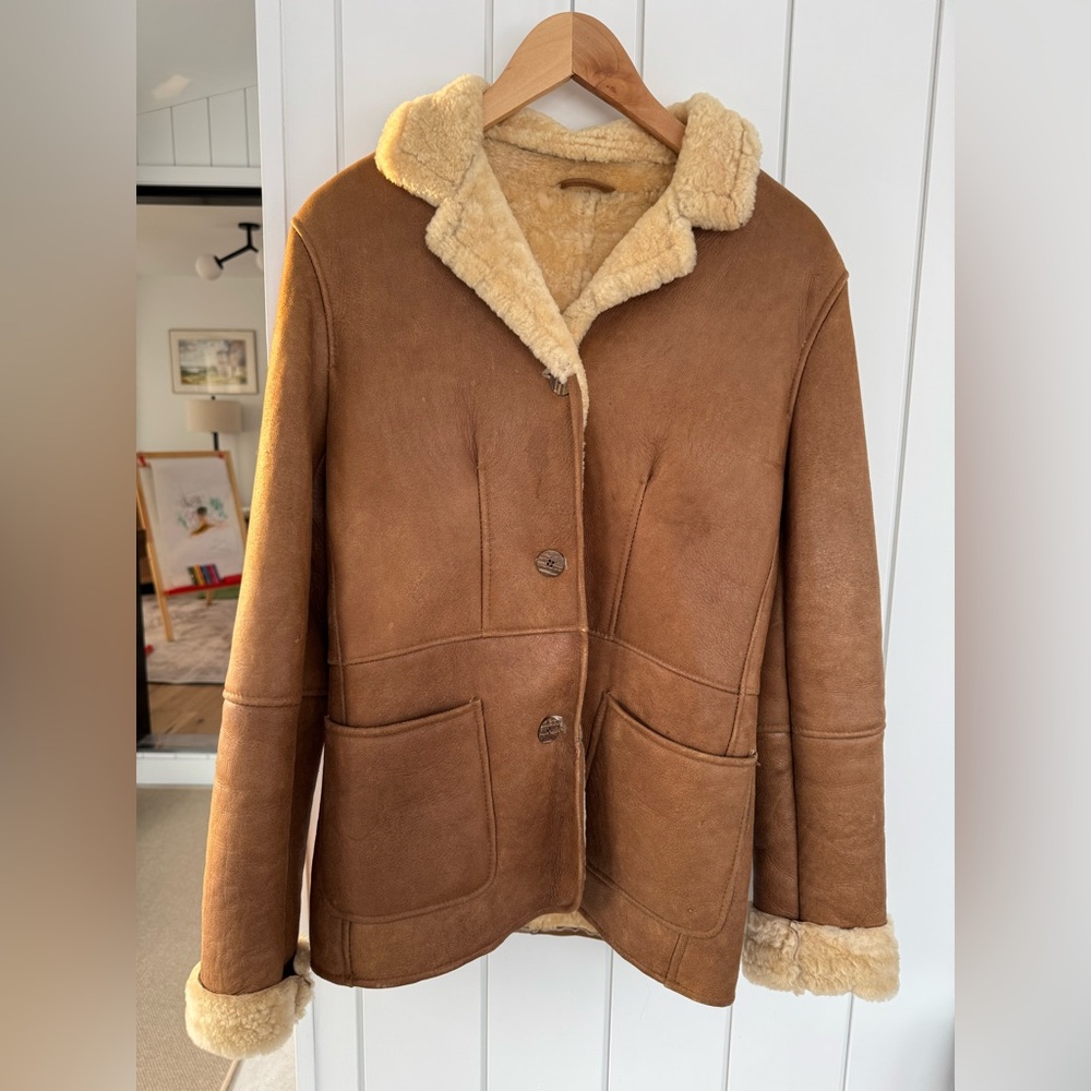 Cozy Tan Teddy Jacket with Shearling Lining